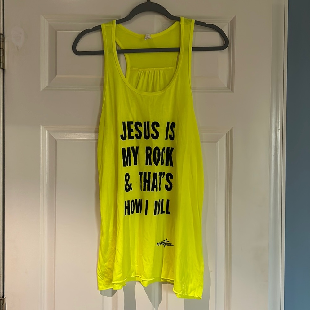 2XL neon workout tank